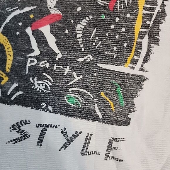 Vintage ONEITA PowerT Duppywear Jamaican TShirt Island Style White Single Stitch - Picture 9 of 16